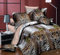 THL 4 Piece Complete Bedding Set 3D Effect Animal Printed Duvet Cover with Fitted Sheet Pillowcase (Leopard Jungle 280, King)