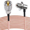 TUOLNK UHF Macho a UHF Hembra Cable flexible RG316 Antena de radio de coche Cable coaxial SO239 Macho a PL259 Hembra Cable de extensión de radio de coche en ángulo recto 16,4 pies (5M)