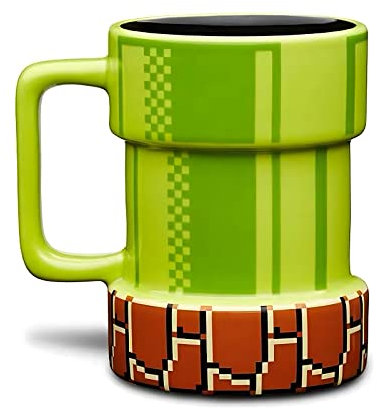 Drtupe Super Mario Warp Pipe Mug Keramik-Kaffeetasse Geschenk für Gamer, Väter, Kaffee-Enthusiasten, für Cappuccino, Latte oder heißen Tee, 425 ml, Grün