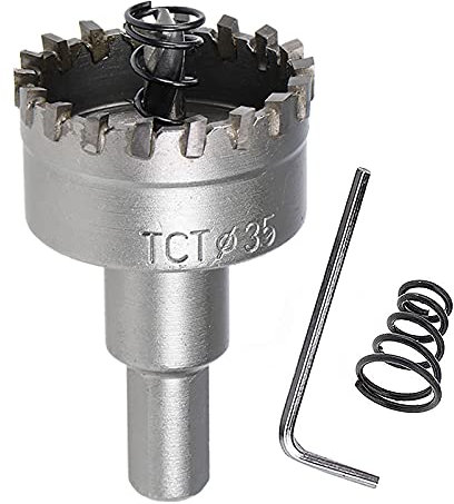 SagaSave 35mm Hartmetall-Lochschneider, Heavy Duty Lochsäge für Metall, Edelstahl, Rostfreier Stahl, Gusseisen, Stahl, Aluminium, USW