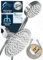 All Metal Dual Shower Head Combo – Chrome - 8 Inch Rainfall High Flow Shower Head & Handheld Shower Head High Pressure with Hose 6ft - Hotel-Like Luxury Double Shower Heads with Rain Shower Sprayer