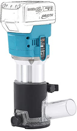 KATSU FIT-BAT 21V Cordless Rrifilatore Legno Laminatore Router Falegname Strumento con 2 Mandrini Pinze 1/4 e 6mm, senza Batteria o Caricabatterie 102760