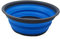 SAMMART 5.5L Collapsible Tub - Foldable Dish Tub - Portable Washing Basin - Space Saving Plastic Washtub (Grey/Blue, 1)