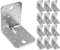 OMIdeas 12 x Reinforced Angle Brackets (70 x 70 x 55 x 1.5) Heavy Duty Corner Connecting Braces with Beading Timber Wood Metal Joining Fixing L Galvanised Sheet Connector