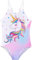 WAWSAM Costumi a Pezzi da Bagno per Bambine e Ragazze Unicorno Costumi da Bagno Interi Arcobaleno 1 Pezzo Costume Intero per 3 Anni Bambini Nuoto Spiaggia Piscina Vacanze