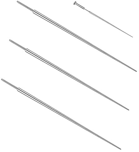 ZS 3Pcs G23 Titanium Insertion Pin Taper for Nose Ear Navel Lip Threadless Piercings Jewelry Kit, 18/16/14G Push in Body Piercing Stretching Kit Assistant Tool, Titanium, other