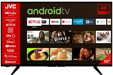 JVC LT-50VA3055 50 Zoll Fernseher / Android TV (4K Ultra HD, HDR Dolby Vision, Smart TV, Google Play Store, Triple-Tuner, Bluetooth)