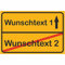 INDIGOS UG - WUNSCHTEXT Schild - 20x15cm - PVC - Ortsschild mit eigenem Namen oder Text - personalisiert - Wunschtext individuell - Ortsname, Funschild, Namensschild