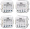 Good wife Interruttore Relè WiFi, APP Controllo, Modulo interruttore della luce intelligente 1 Gang,Compatibile con Alexa e Google Home, Interruttore Luce Switch 1-Way 220v, 2.4G WiFi 4pcs