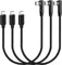 SUMPK 30 cm Cavo USB C a C 3 Pacchetti, Angolo Retto 90 Gradi Tipo C PD Ricarica Veloce 60W 2.0 Nylon Intrecciato per Samsung Galaxy S22 S21 S20 S10, Pixel e Altre Spine USB-C