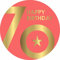 Essbarer Tortenaufleger 70. Geburtstag // Kuchendekoration 70. Geburtstag // 70. Geburtstag (Rot)