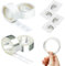 Femanzu 10Pcs Balloon Arch Tape Kit with 2x 5m Balloon Arch Strip Tape Rolls, 200 pcs Glue Dots, 4x Self-Adhesive Hooks & 2x 10ft Fishing Wire Roll – Perfect for Birthdays (Arch Kit)