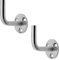 2x Schürberg Edelstahl Handlaufhalter, Handlaufträger, Wandhalter für flache und runde Geländer - Massive und schwere Qualität (2, Modell A - Zum schweißen)