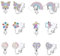 Goiern 6 Paar Hypoallergene Ohrclips für Mädchen Clip Ohrringe Kinder ohne Ohrloch Klipp Ohrringe in Herzform Schmetterlings und Blumenmuster für Kinder Mädchen
