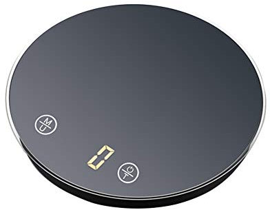 Báscula de cocina digital para hornear alimentos, mini báscula electrónica de precisión USB con función cero/tara (5 KG/1 G)