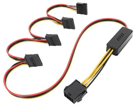 iFutniew Motherboard CPU 8-Pin to Hard Drive Cable CPU 8PIN to SATA Hard Drive Power Supply Cable