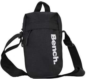 Bench Tasche Cross Body Bag HYDRA mit Hauptfach, Vordertasche und Logo-Print schwarz, One Size
