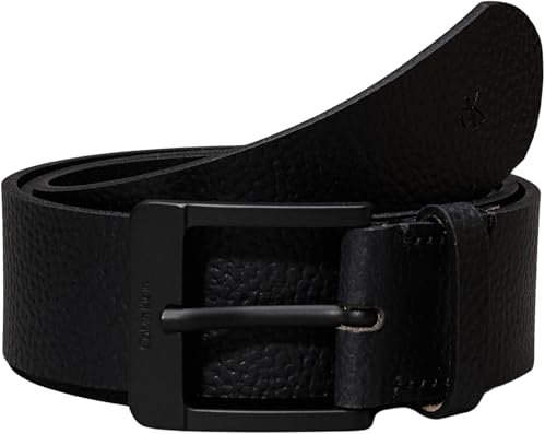 Calvin Klein Herren Gürtel Nos Classic 4,0 cm Ledergürtel, Schwarz (Black/Black), 95 cm