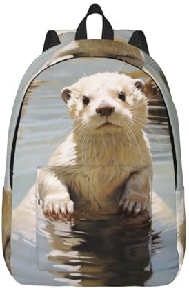 BREAUX Otter Seesack, Leinen, lässig, leicht, modisch, Unisex, Reiserucksack, Weiß, Schwarz, Small