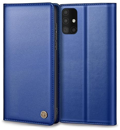 Handyhülle für Samsung Galaxy A51 4G Hülle, Premium Lederhülle Schutzhülle für Samsung A51 Hülle Wallet Kartenfach Standfunktion Klappbar Flip Case für Galaxy A51 Hülle, Royalblau