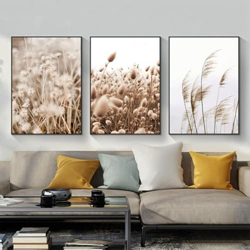 HMDKHI Moderne Aesthetic Pflanze Bilder Boho Deko Bilder, Natur Landschaftsposter, Abstraktes Art Deco Poster Set - Kein Rahmen (3Pcs-40x60cm,Poster-11)