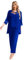 iEFiEL Women's 3 Pieces Chiffon Lace Mother of The Bride Dress Pant Suits Plus Size Formal Evening Party Outfit Blue XXL