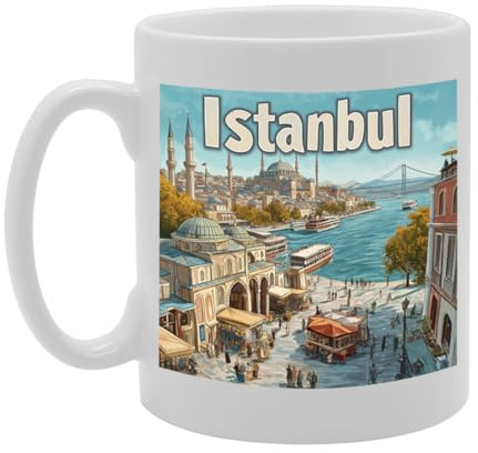 Coralgraph Inc 11oz Dishwasher-Safe Ceramic Mug Featuring Popular Cities & Capitals from Europe and Around The World (Istanbul)