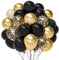 Palloncini Compleanno Oro e Nero, 52 Pezzi Palloncini Neri e Oro Laurea Capodanno Compleanno Decorazioni Per Feste, Palloncini Confetti Neri Decorazioni Anniversario Di Matrimonio