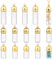 nbeads 15 Pcs 3 Styles Pendentifs en Verre avec Bouchon à Vis, Pendentif Suspendu Bouteilles de Vœux Breloque de Bouteille en Verre Creux pour Pendentifs Bijoux Fête de Mariage, Trou: 2mm