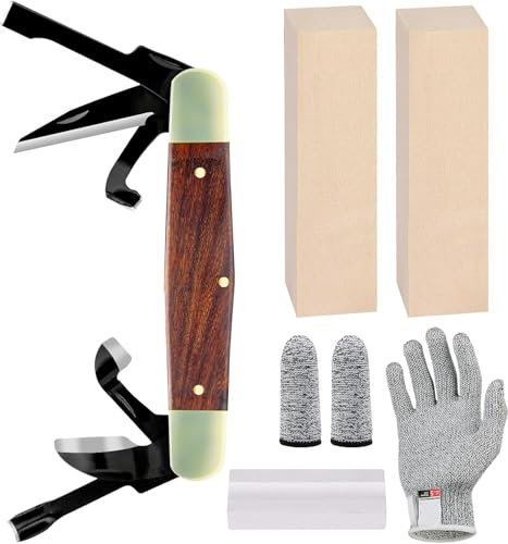 Splinter Carvin' 6in Traditional Folding Whittling Knife with 1.5in Detail Blade, Sawcut Handle, Nickel Silver Bolsters, and Convenient Size for Carving, Camping, EDC, and Outdoors (Brown)