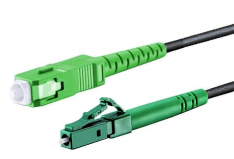 CONBIC® LC/APC-SC/APC, Simplex, Singlemode, 9/125um, OS2, schwarz, Ø 4.0mm, Industrial/Grade Gepanzert G.657.A2, Glasfaserkabel Außenbereich für AVM FRITZ!Box und Telekom Modem 2 (5m)
