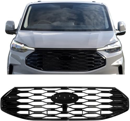 Sport Kühlergrill Schwarz Glanz passt für Ford Tourneo Transit Custom ab 2023