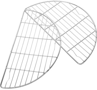VINTORKY 2stücke Halbrundes Kühlregal Aus Edelstahl Multifunktionales Dampf Und Grillrost Für Backen Kochen Und Kühlen Hitzebeständig Leicht Zu Lagern