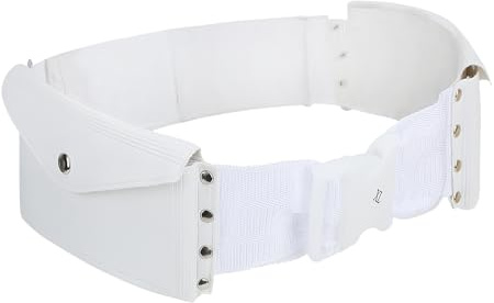 Muslimischer Hajj & Umrah Ihram-Gürteltashe, Einstellbar Taillenbeutel mit Zwei Taschen für Handy Geld und Schlüssel, Weiß, ideal für Pilgerreise (Weiß)