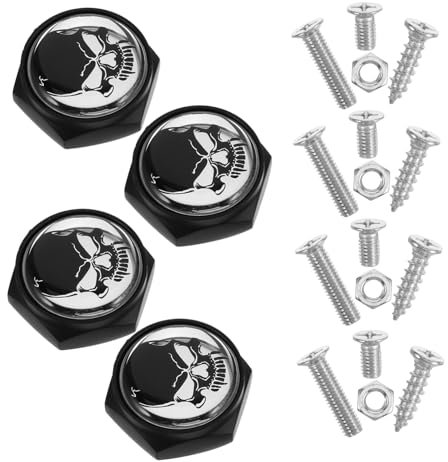 DONFAMDS 1 Satz Nummernschildschraube Kennzeichen Diebstahlschutz Nummernschild Diebstahlsicherung nummernschild Schrauben Satz Schrauben für Nummernschilder Gummi Black