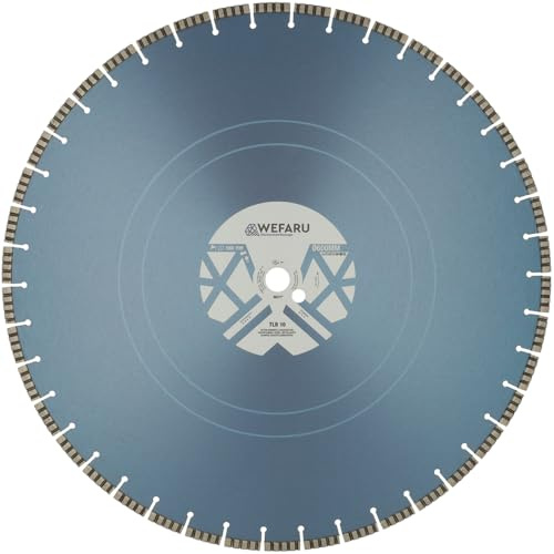 WEFARU Diamanttrennscheibe TLB 10 Ø 600 mm – Turbo-Segmente, 25,4 mm Bohrung, 10 mm Segmenthöhe – Profi-Trennscheibe für Beton, Ziegel, Kalksandstein, Waschbeton – Nass- & Trockenschnitt
