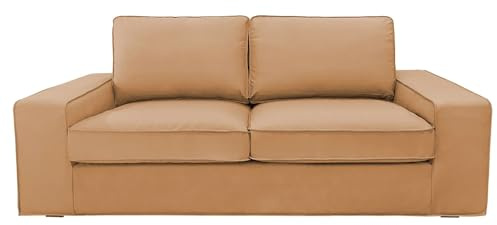 USOHJZ Künstliche Ledersofa -Abdeckung for Liebessitze/3 Seat -Sofa wasserdichte ölprof. Anti -Katze Kratzer leicht zu reinigenmaachine waschbar für Kinder(Brown06,3 seat (228cm 89in))