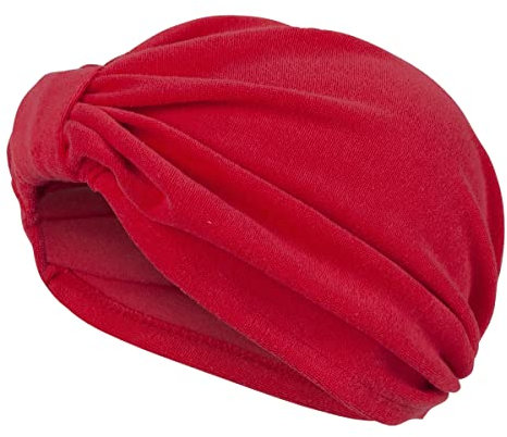 Fashy - Serviette Turban pour Cheveux en Coton - pour Femmes Taille Unique Red