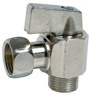 Dipra 373034 Robinet de Chasse d'Eau 1/4 de Tour, Equerre avec Ecrou Tournant