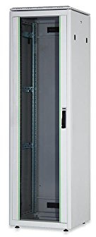 DIGITUS Netzwerkschrank - 19-Zoll Rack 36HE - 60x80 cm - Unique Serie - Traglast 800 kg - Nutztiefe 743 mm - Grau