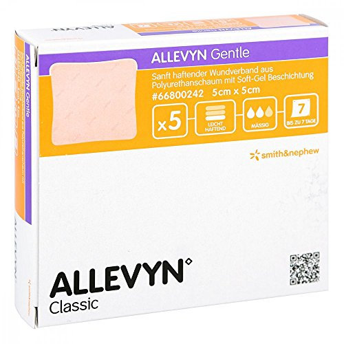ALLEVYN Gentle 5x5 cm Schaumverband 5 St