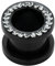 eeddoo Flesh Tunnel Plug Kristall Schwarz Acryl Kristallklar 8 mm