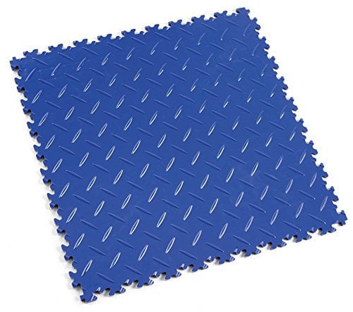 Fortelock PVC Vinyl Bodenfliese | PVC Fliesen Garage | Garagenboden | Werkstattboden | Industry Diamant (Hohe Belastbarkeit) 2010 (Blau)