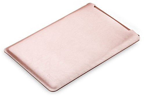 ele ELEOPTION Mikrofaser Leder Laptop Sleeve Slim Case Cover Luxus PU Ledertasche Elagant Schutzhülle integriert Mousepad kompatibel mit Macbook 12