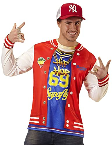 W WIDMANN MILANO Party Fashion - Bedrucktes Kostüm T-Shirt für Erwachsene, 3D Print Shirt, Motiv für Karneval und Mottopartys