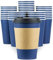 Glowcoast Disposable Coffee Cups With Lids - 12 oz To Go Coffee Cup (90 Pack). Travel Cups Hold Shape With Hot Drinks, No Leaks! Paper Cups with Insulated Sleeves Protect Fingers!