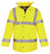 shelikes Hi Vis Viz Jackets High Visibility Parka Workwear Security Safety Fluorescent Hooded Padded Waterproof Work Wear Jacket Coat
