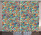 ABAKUHAUS marokkanisch Rustikaler Gardine, Orientalische Motive, Schlafzimmer Kräuselband Vorhang mit Schlaufen und Haken, 280 x 245 cm, Mehrfarbig