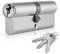 XFORT Serratura a Cilindro per Porta Europea con 3 Chiavi, Antitrapano e Antifurto con Chiave per Garantire un'Elevata Sicurezza per Porte, Doppia Finitura, Cilindro Europeo 40/40 (80mm)