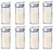 Matty-LZ 3er Set/5er Set/8er Set Glasflasche Gewürzdosen Cruet Vorratsdosen Dressing Gewürzgläser Set Gewuerzstreuer jeder Gewürzglas fasst 100ml (Schwarz, 8er Set)